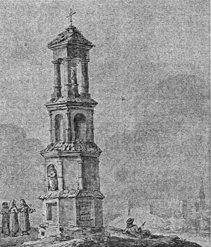 Перше відоме зображення каплиці створив художник Казимир Войняковський у 1797 році