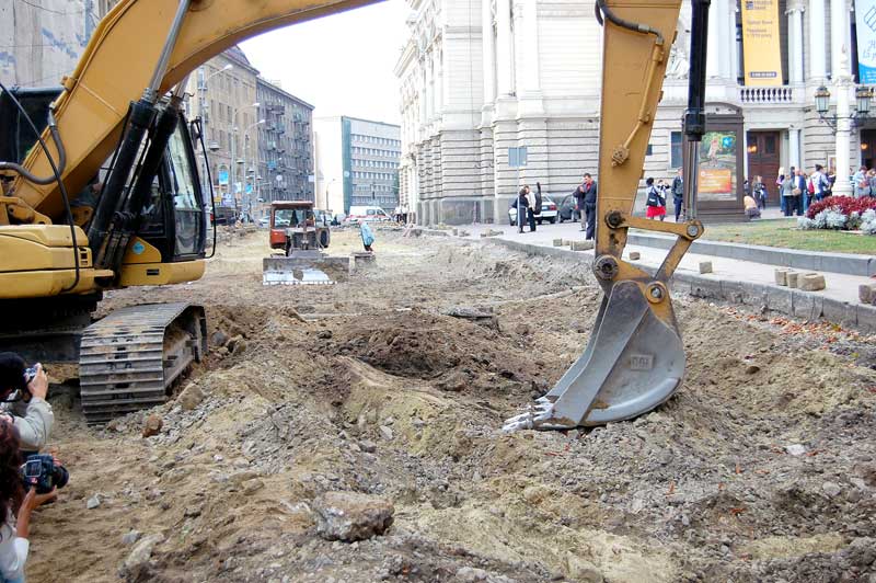 Ремонтні роботи на проспекті Свободи, жовтень 2011 року