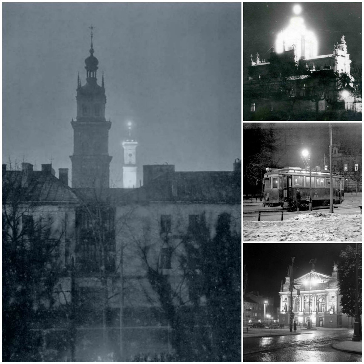 11 рідкісних нічних фотографій старого Львова