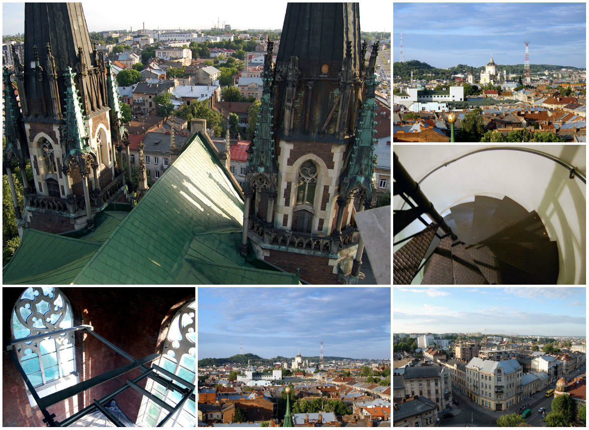 Панорама Львова з оглядового майданчика храму Свв.Ольги і Єлизавети