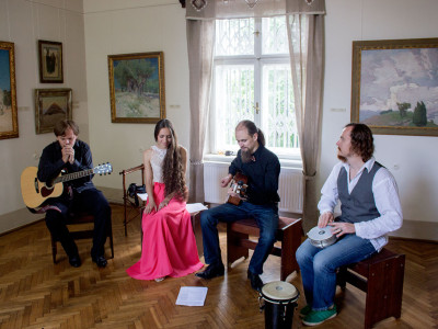 Концерт музичного гурту "Хрущі" в музеї Івана Труша