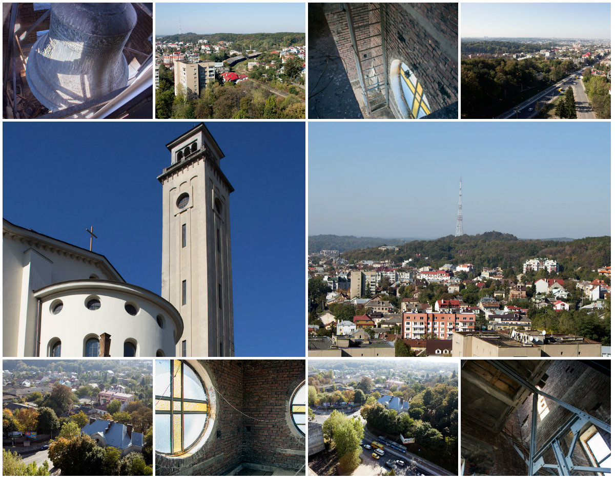 Панорама з дзвіниці церкви Покрову Пресвятої Богородиці на Верхньому Личакові