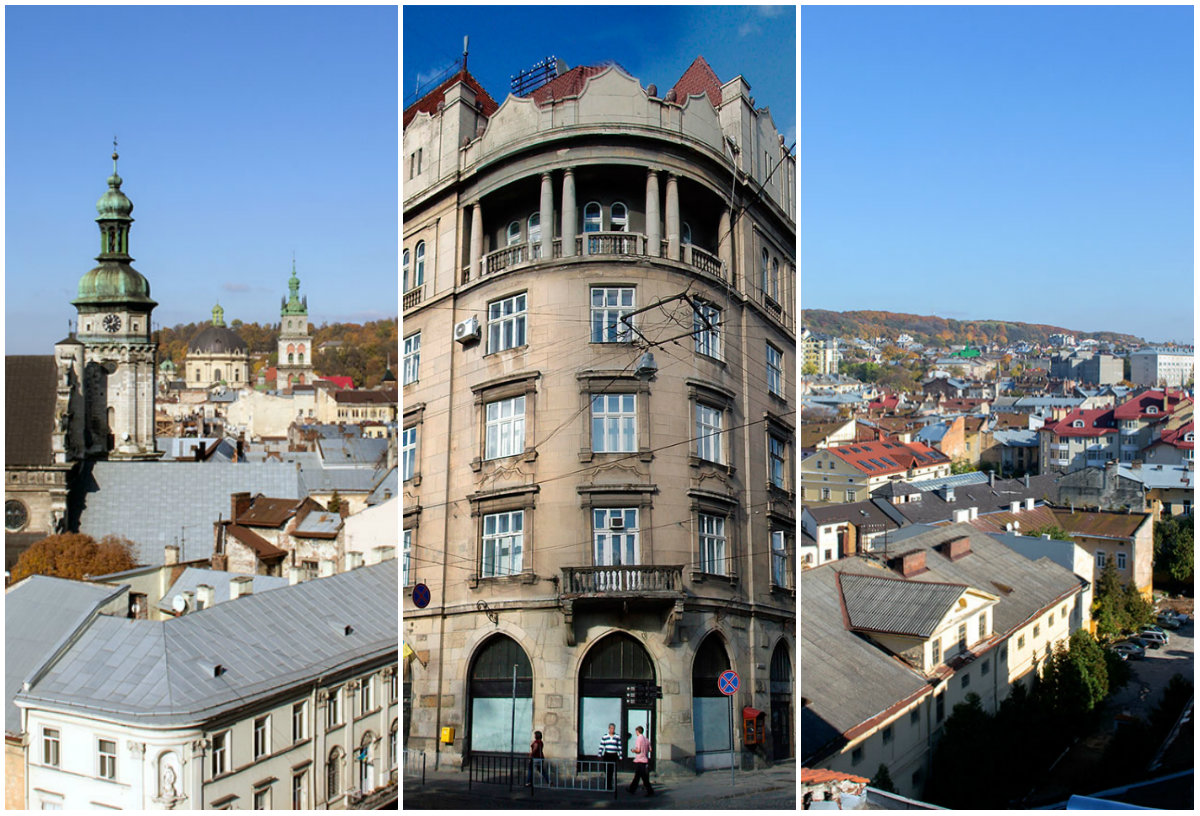 Панорама Львова з даху приміщення Апеляційного суду Львівської області