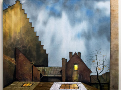 Експозиція виставки художнього текстилю "Шовк і льон"