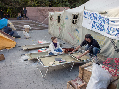 Реконструкція наметового містечка "Революції на граніті"