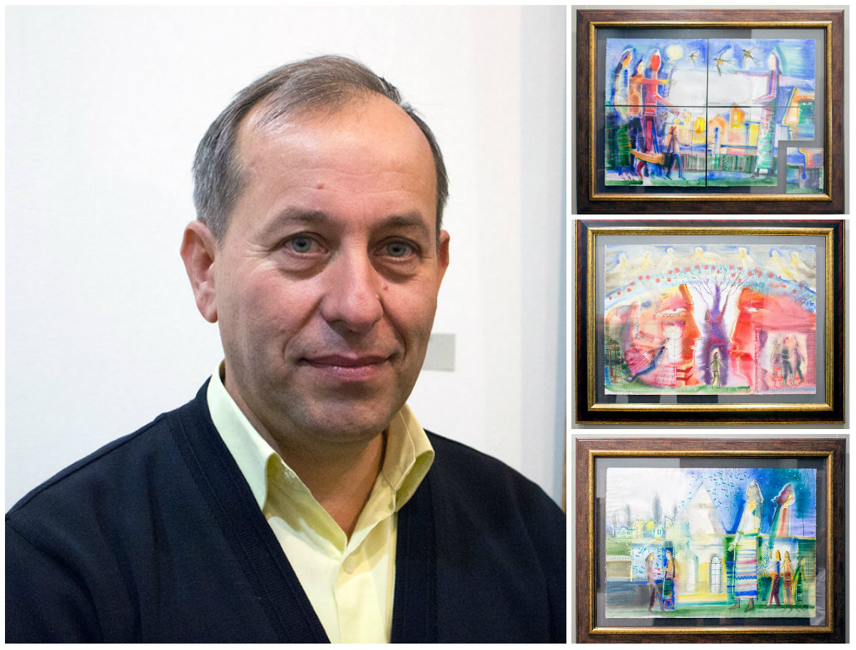 12 великоформатних робіт живопису на склі Романа Опалинського