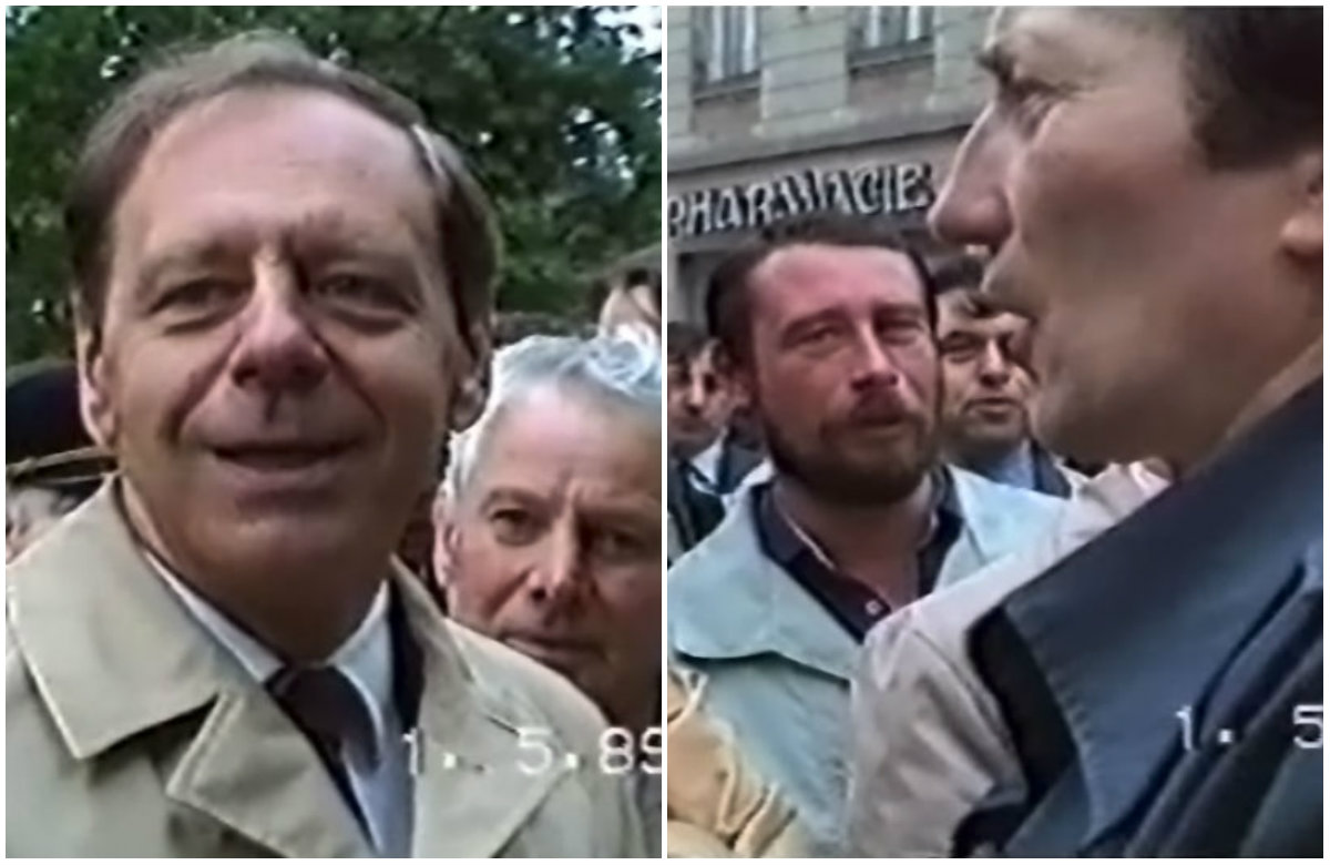 Перша політична демонстрація з синьо-жовтими прапорами у Львові