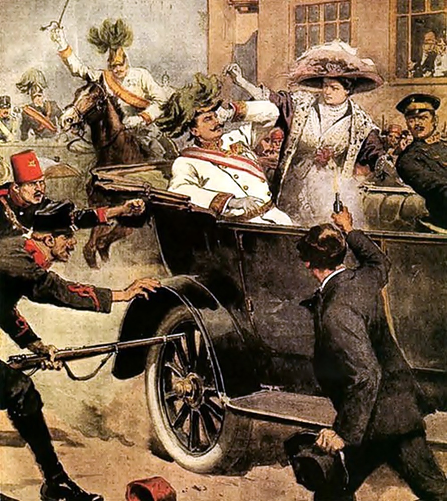 Вбивство 28 червня 1914 ерцгерцога Франца Фердинанда, що стало поштовхом до розв’язання великої війни в Європі