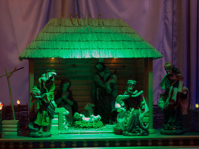 Експозиція виставки шопок "Різдвяна Львівщина"