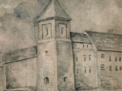 Вежа Римарів. Акварель Ф.Ковалишина. XIX ст.