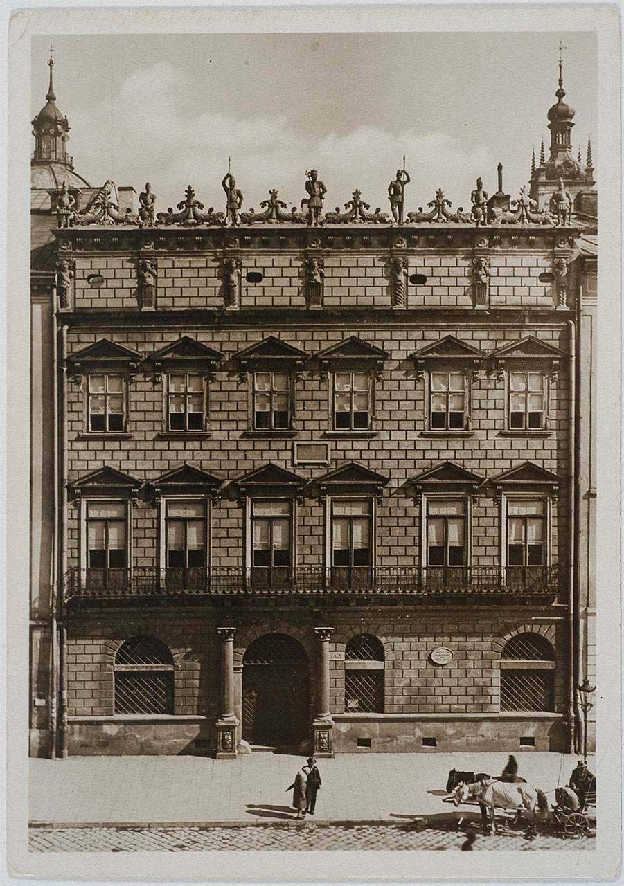 Львів, площа Ринок, 6. Палац Корнякта. 1938 рік, автор Адам Ленкевич(Взято із: https://polona.pl/archive?uid=1202721&cid=1202704&name=download_fullJPG)