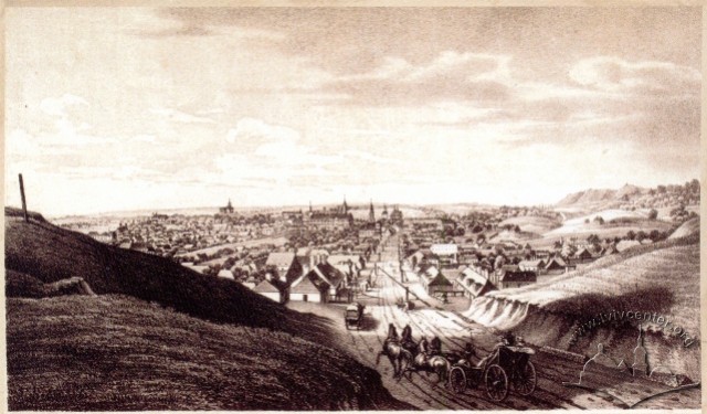 Давня Личаківська (Бродівська, Винниківська) рогатка. Літографія 1852 року