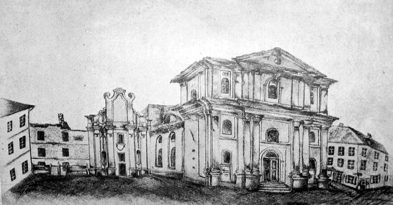 Монастир тринітаріїв, після обстрілу міста у 1848 році