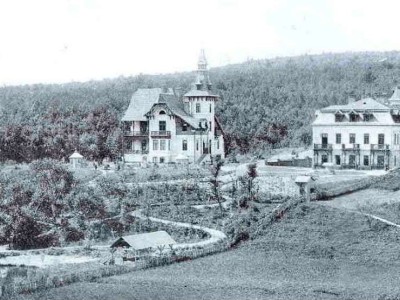 Лікувальний курорт "Маріївка" на місці Винниківського озера. Фото кін. 19 ст.
