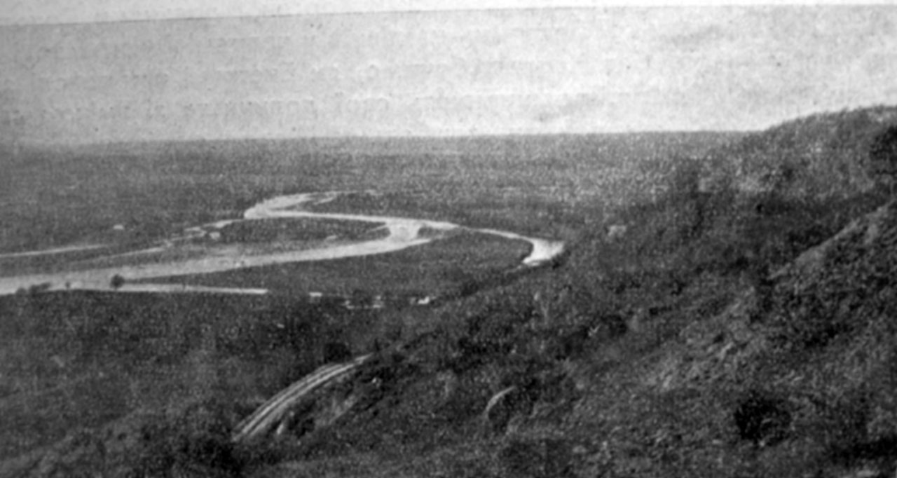 Маріян Ґавдяк. Станіславівська улоговина – вигляд на Бистрицю, сер. 1930-х рр. (Наша Батьківщина. – 1937. – Ч. 7/8)