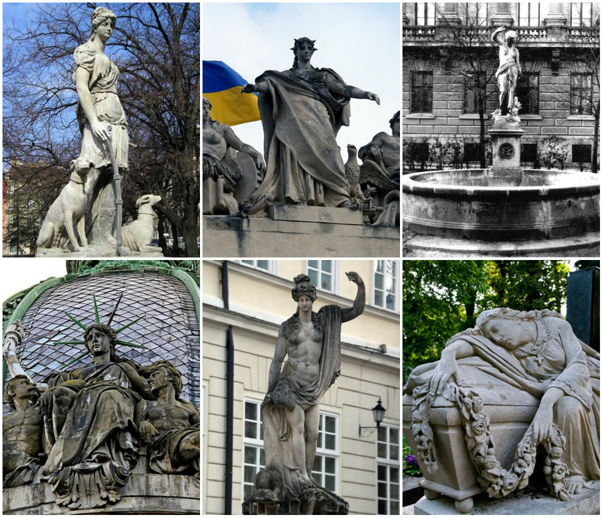 Жіночі скульптури у Львові