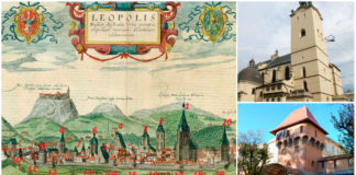 Які будівлі Львова зображено на відомій панорамі Гогенберга?