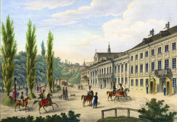 Карл Ауер. Львів вул.Панська (нині Винниченка) 1838 літогр,акв