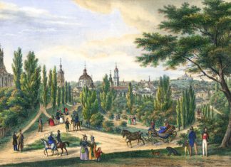 Літографія Карла Ауера “Губернаторські вали” (1837-1838)
