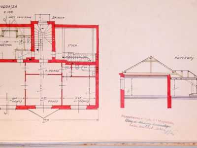 Креслення будинку по вул. Квітки-Основ'яненка, 27 у Львові, фото О. Огоновський