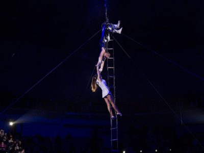 Повітряні гімнасти Олександр та Людмила Літічевські