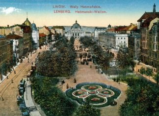 Гетьманські вали (зараз – проспект Свободи) у 1917 р.