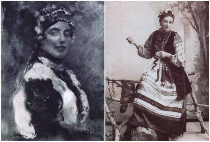 Українська вишиванка. Соломія Крушельницька