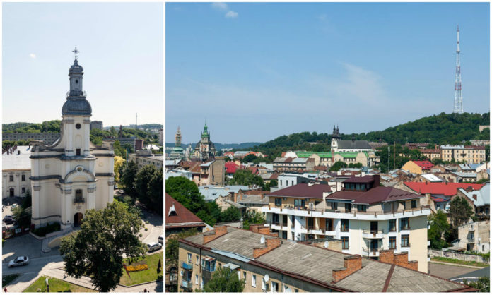 Панорама Львова з даху "Євроготелю". Минуло майже 3 роки