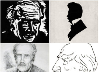 100-літній Людкевич. Шарж Еммануїла Миська, 1979 р.