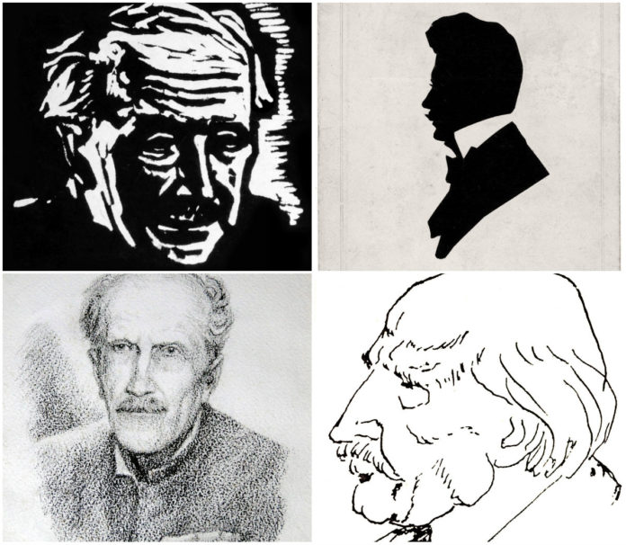 100-літній Людкевич. Шарж Еммануїла Миська, 1979 р.