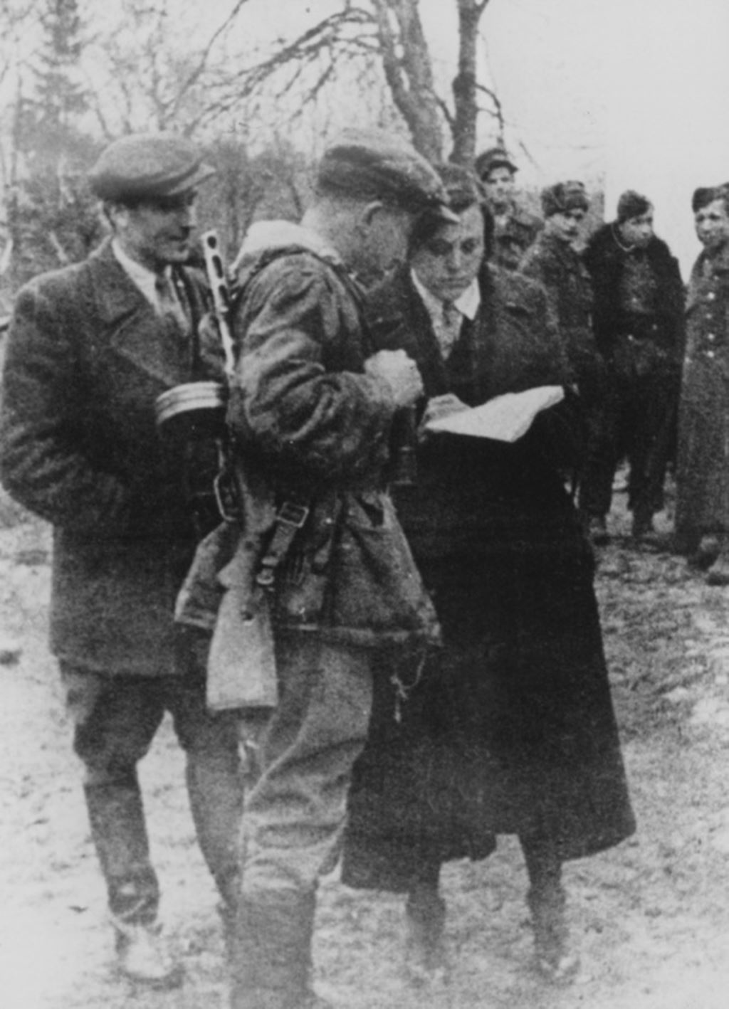 На конференції поневолених народів. Роман Шухевич, Дмитро Грицай, Катерина Мешко-Логуш. 21-23 листопада 1943 року