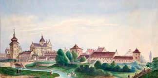 Жовква. Акварель XIX ст. Автор Й. К. Яворський.