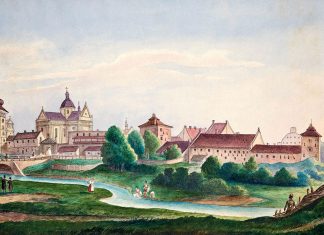 Жовква. Акварель XIX ст. Автор Й. К. Яворський.