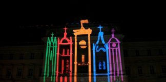 3D-мапінг на фасаді Львівського національного університету імені Івана Франка