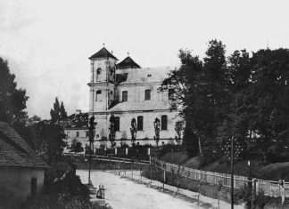 Костел Марії Магдалини і вигляд на вулицю Новий Світ. Фото Ю. Едера, 1870-ті рр.