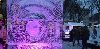 Роботи учасників конкурсу льодових скульптур. Фото: Оксана Княжик, gazeta.ua
