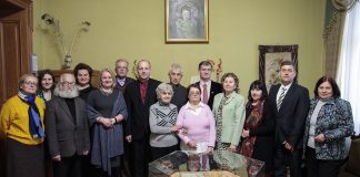 Учасники наукової конференції “Українська тіловиховна і спортова традиція” у Державному меморіальному музеї Михайла Грушевського у Львові. 27 лютого 2019 р.