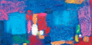 Експозиція виставки живопису Ігоря Бадяка «Кобальтовий вітер»