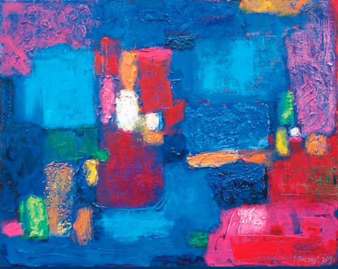 Експозиція виставки живопису Ігоря Бадяка «Кобальтовий вітер»