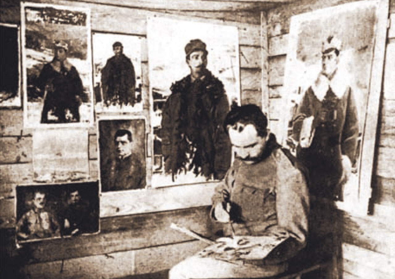 Осип Курилас за роботою