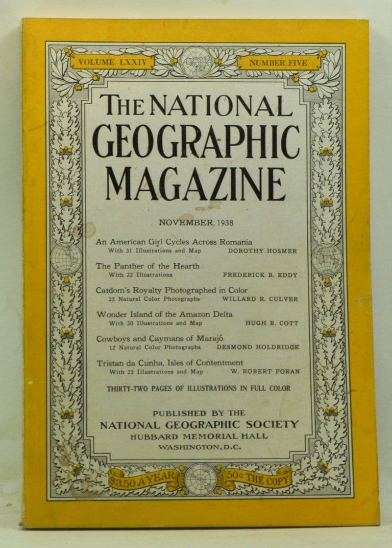 Титул National Geographical Magazine за жовтень 1938 р.