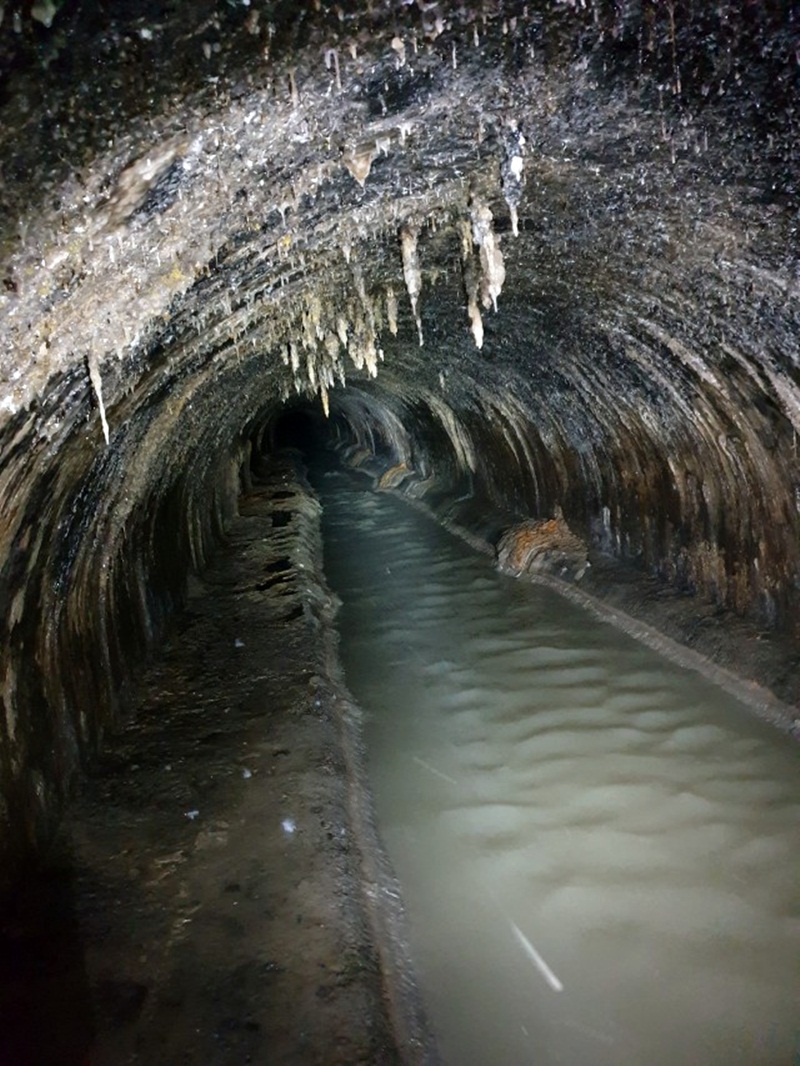 Що вище по течії, то більше бруду. Напевно тому, що менше води, яка б це все змила