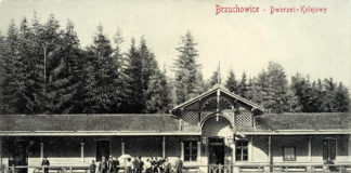 Залізничний вокзал в Брюховичах, 1910 р.
