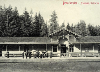 Залізничний вокзал в Брюховичах, 1910 р.