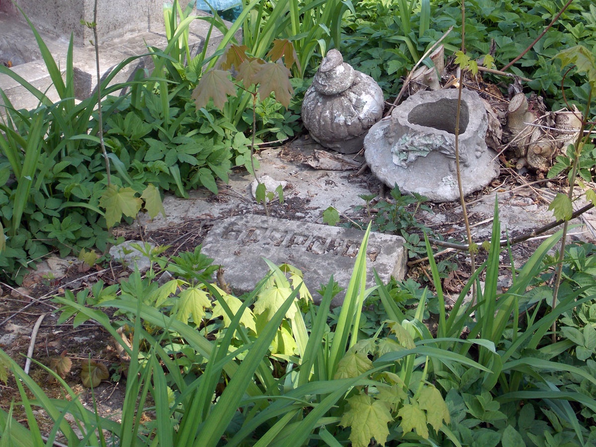 Понівечений надгробок з прізвищем «Боярская»