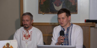 Андрій Комарницький та Богдан Зятик на презентації монографічного альбому “Святині Княжої України”