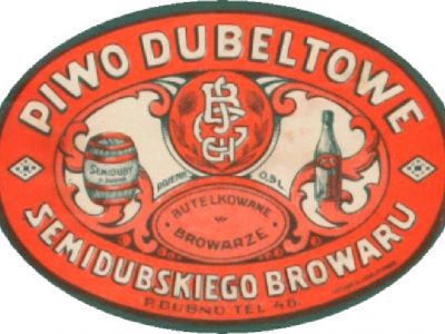 Етикетка від пива звареного в Дубно