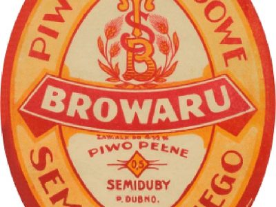 Етикетка від пива звареного в Дубно