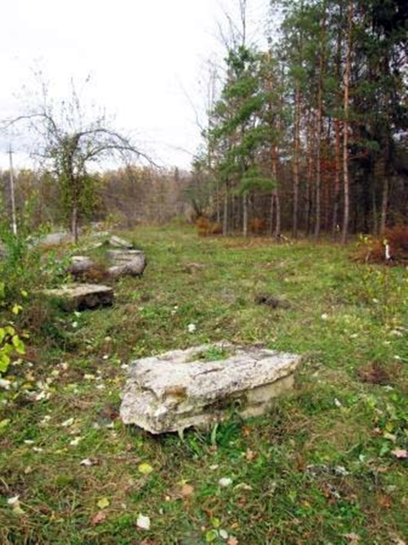 Залишки фундаментів будинків на алеї С