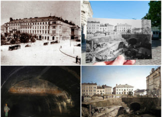 Де саме протікала Полтва до побудови Оперного театру?